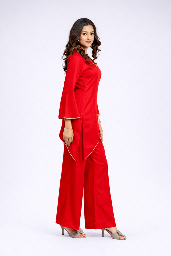 Scarlet Draped Co-ord Set
